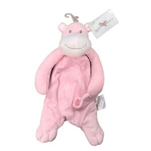 Apple Sauce baby baby Pink Hippo Baby Lovey Security Blanket pacifier Nummy NEW